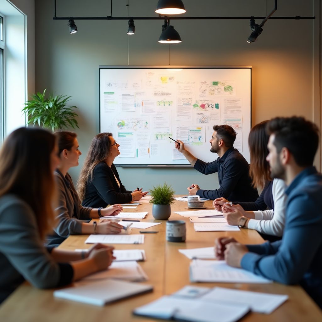 Equipo de CambioSmart en planificación estratégica